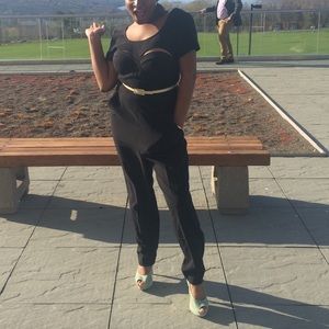 Black cut out jumpsuit